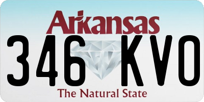 AR license plate 346KVO