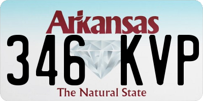 AR license plate 346KVP