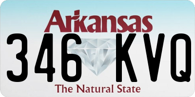 AR license plate 346KVQ