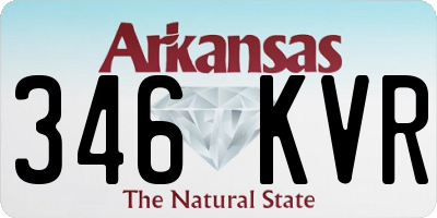 AR license plate 346KVR