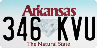 AR license plate 346KVU
