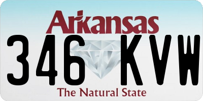 AR license plate 346KVW