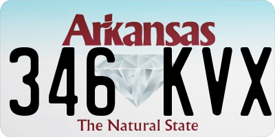 AR license plate 346KVX