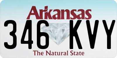 AR license plate 346KVY