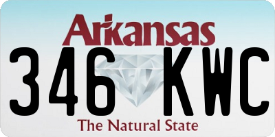 AR license plate 346KWC