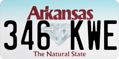 AR license plate 346KWE