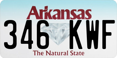 AR license plate 346KWF