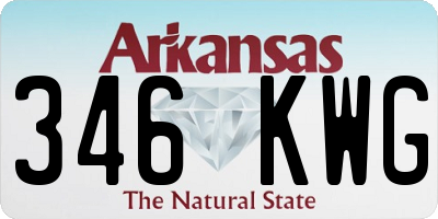 AR license plate 346KWG