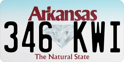 AR license plate 346KWI