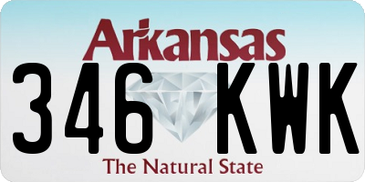 AR license plate 346KWK