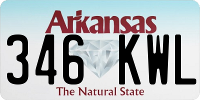 AR license plate 346KWL