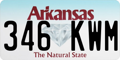 AR license plate 346KWM
