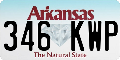 AR license plate 346KWP