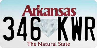 AR license plate 346KWR