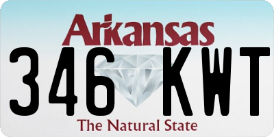 AR license plate 346KWT