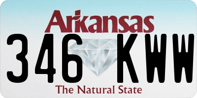 AR license plate 346KWW
