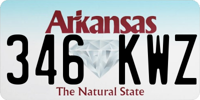 AR license plate 346KWZ