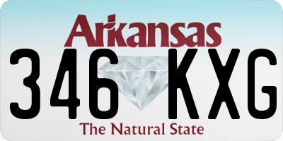 AR license plate 346KXG