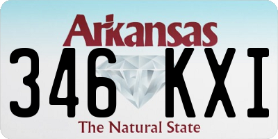 AR license plate 346KXI
