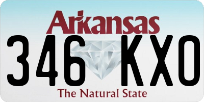 AR license plate 346KXO