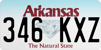 AR license plate 346KXZ