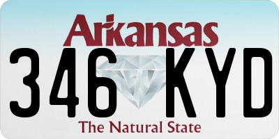 AR license plate 346KYD