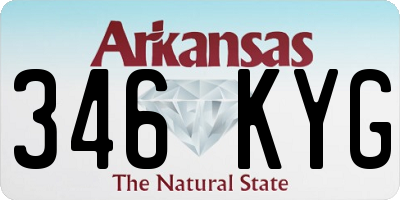 AR license plate 346KYG
