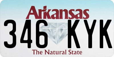 AR license plate 346KYK