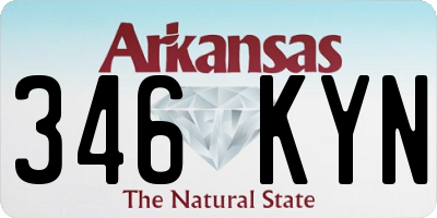 AR license plate 346KYN