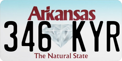 AR license plate 346KYR