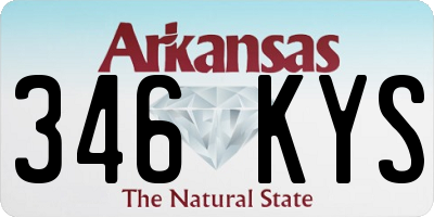 AR license plate 346KYS