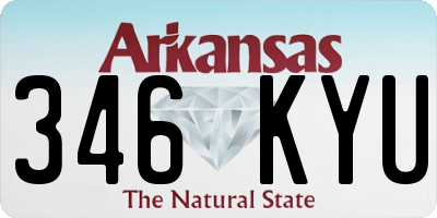 AR license plate 346KYU