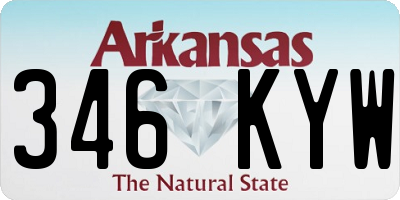 AR license plate 346KYW