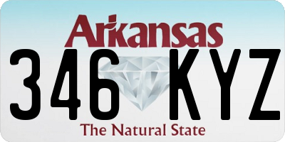AR license plate 346KYZ