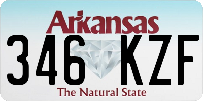 AR license plate 346KZF