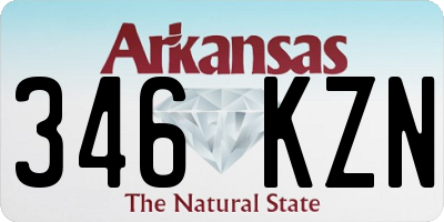 AR license plate 346KZN