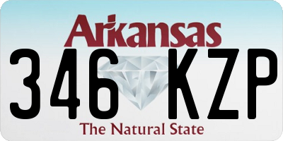 AR license plate 346KZP
