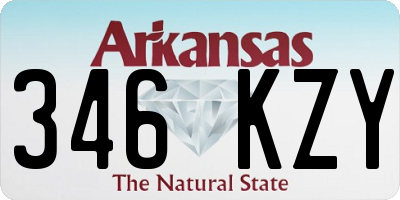 AR license plate 346KZY
