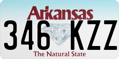 AR license plate 346KZZ