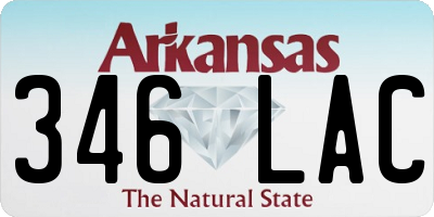 AR license plate 346LAC