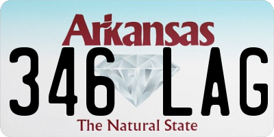 AR license plate 346LAG