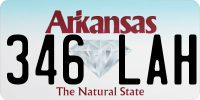 AR license plate 346LAH