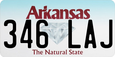 AR license plate 346LAJ