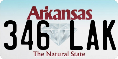 AR license plate 346LAK