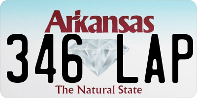 AR license plate 346LAP