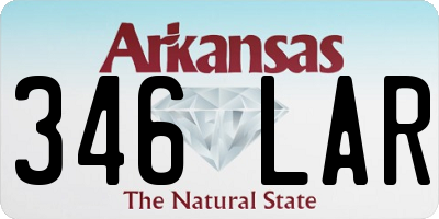 AR license plate 346LAR