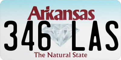 AR license plate 346LAS