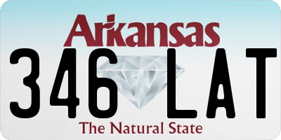 AR license plate 346LAT
