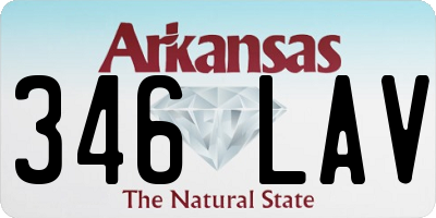 AR license plate 346LAV