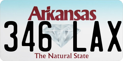 AR license plate 346LAX